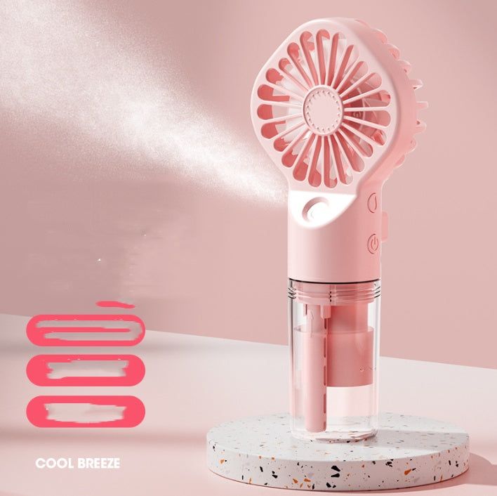 Strong Power Spray Humidification Small Mist Fan Humidification Usb Charging Portable Fan Icy And Refreshing Fan Water Supplement